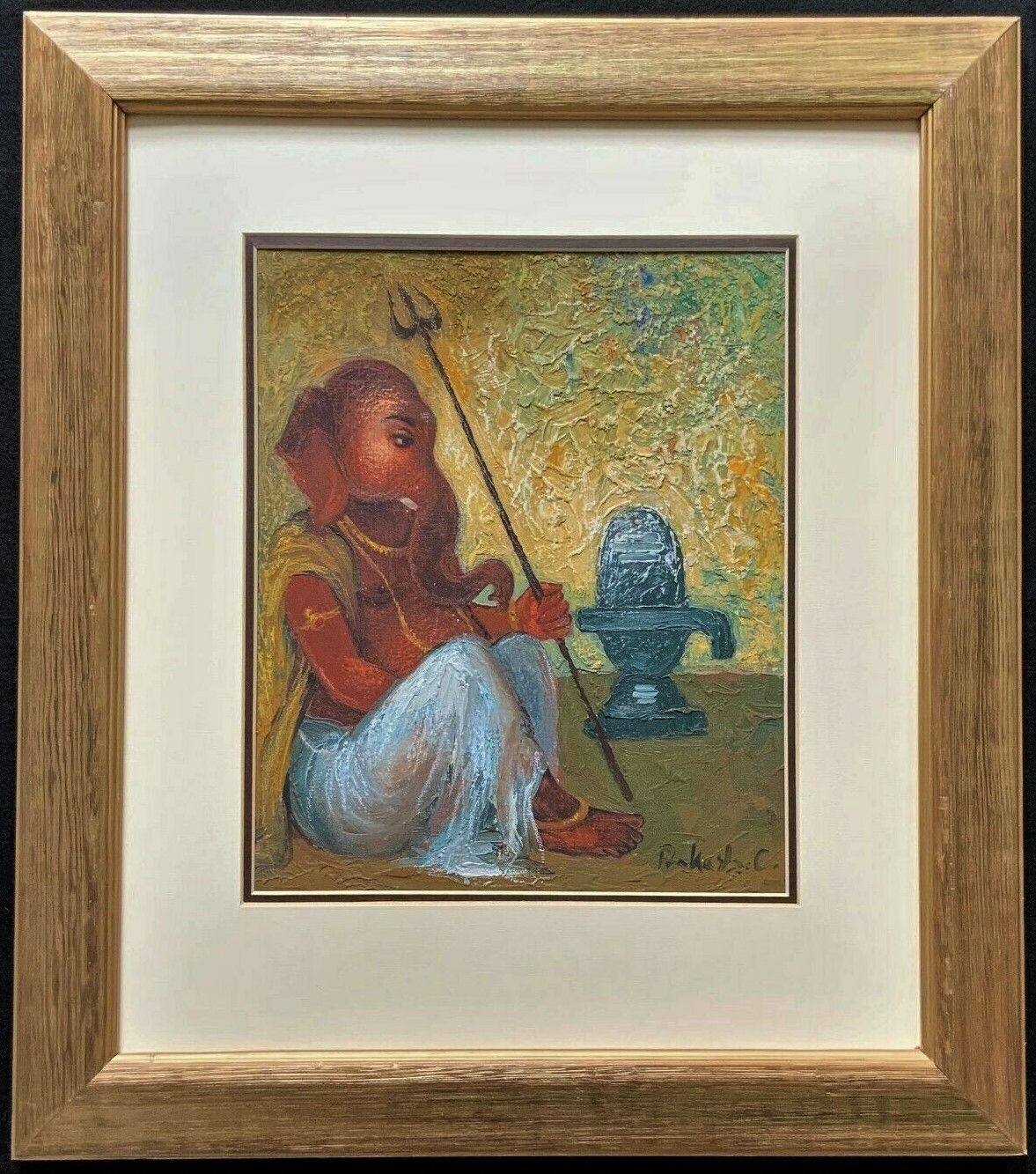 'The Ganesha Goddess' Beautiful Original Abstract Portrait Painting photo furniture