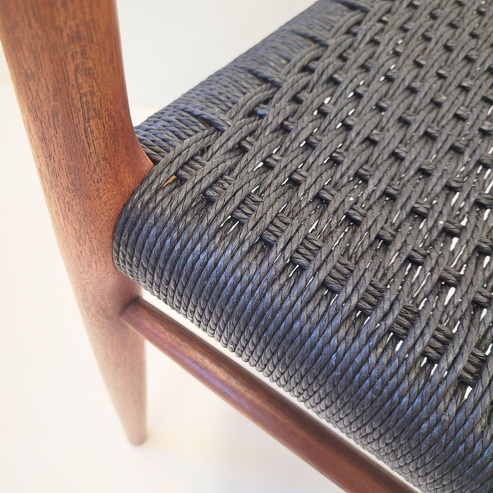 Niels Otto Møller #56 Teak Armchair With Black Paper Cord photo buy