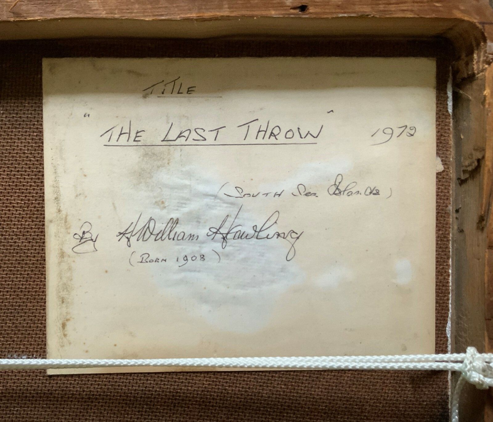 245.0 'The Last Throw' Original Signed 1972 Vintage Seascape Oil On Board Painting photo