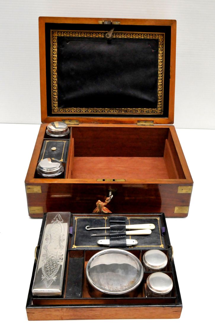 Walnut Ladies Dressing Case photo for sale