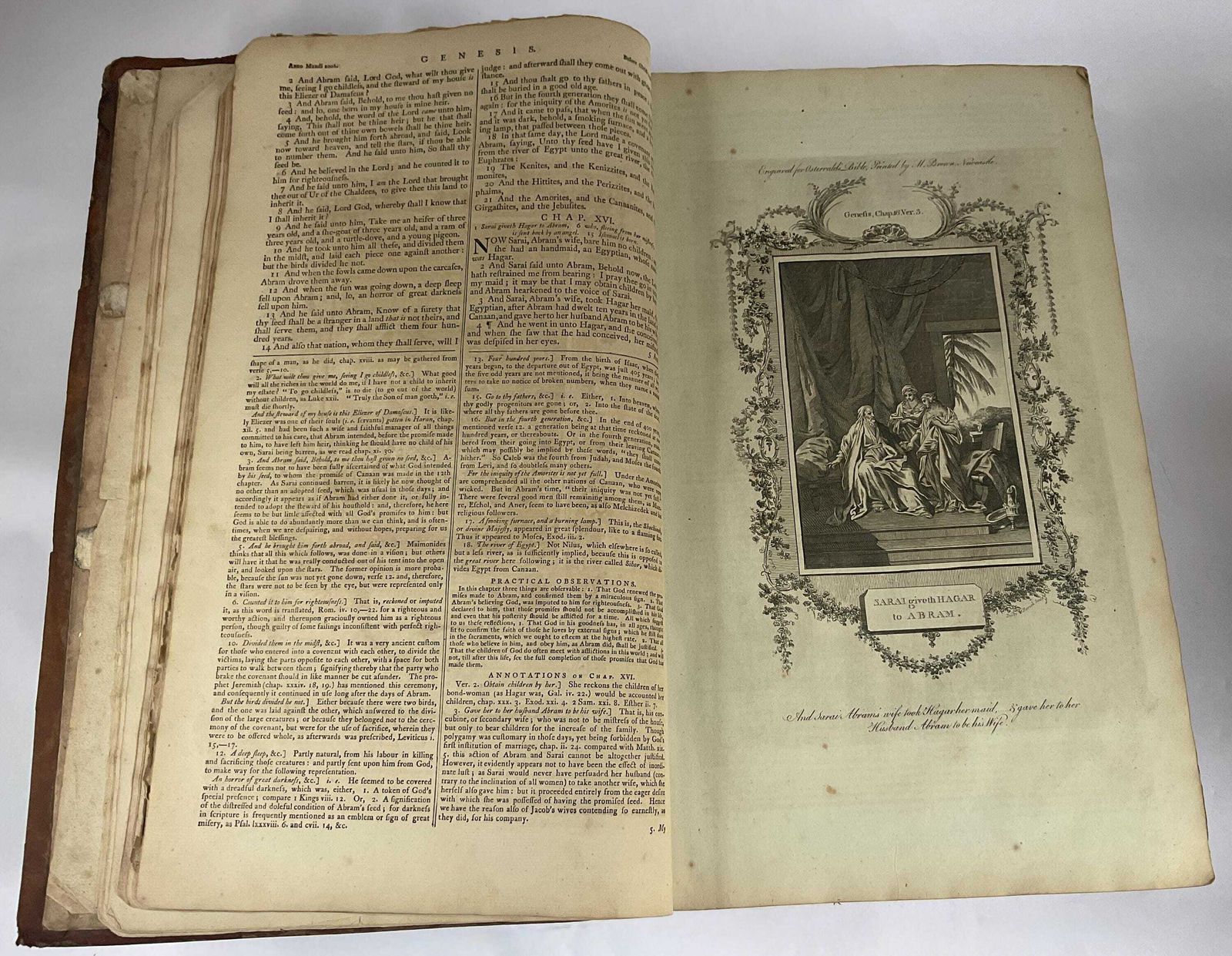 Home Decor Rare 1792 Newcastle Folio Pulpit Bible – Illustrated By Beilby & Bewick – Matthew Brown photo