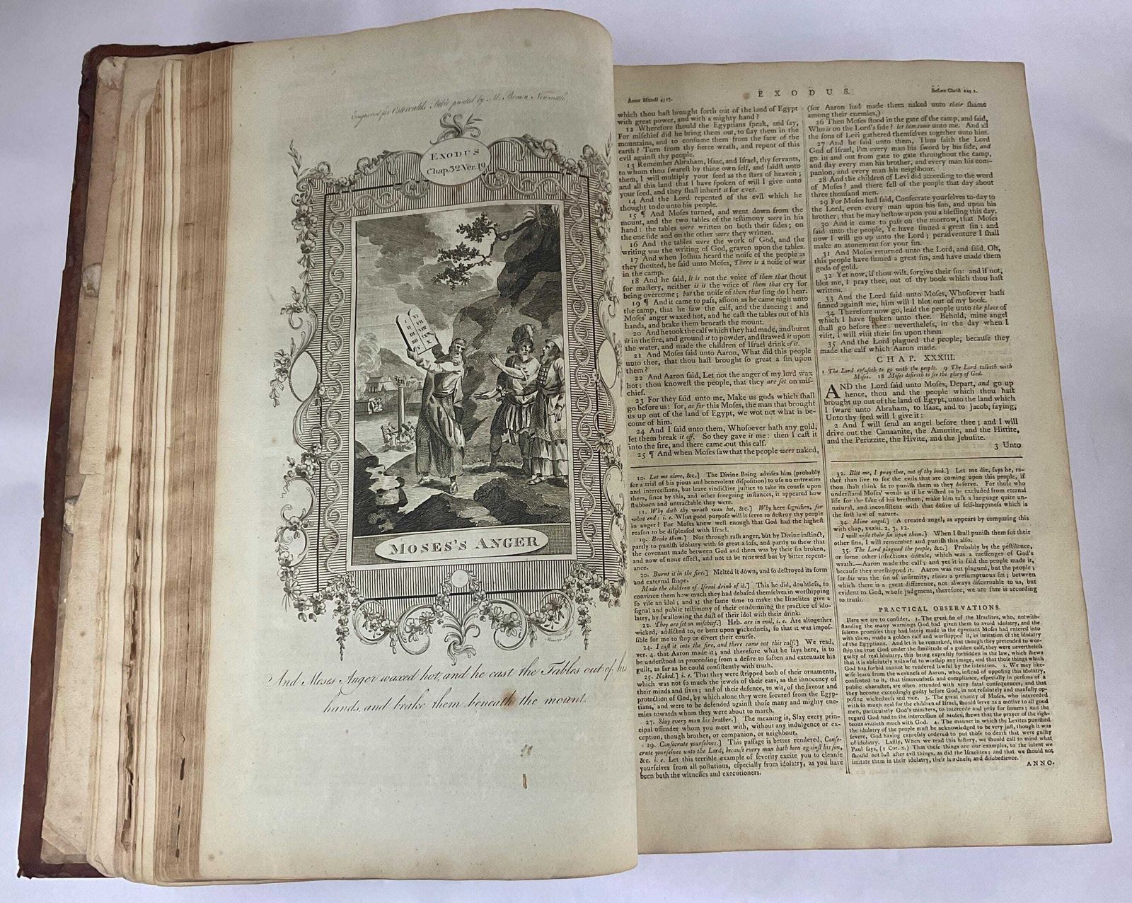 595.0 Rare 1792 Newcastle Folio Pulpit Bible – Illustrated By Beilby & Bewick – Matthew Brown photo