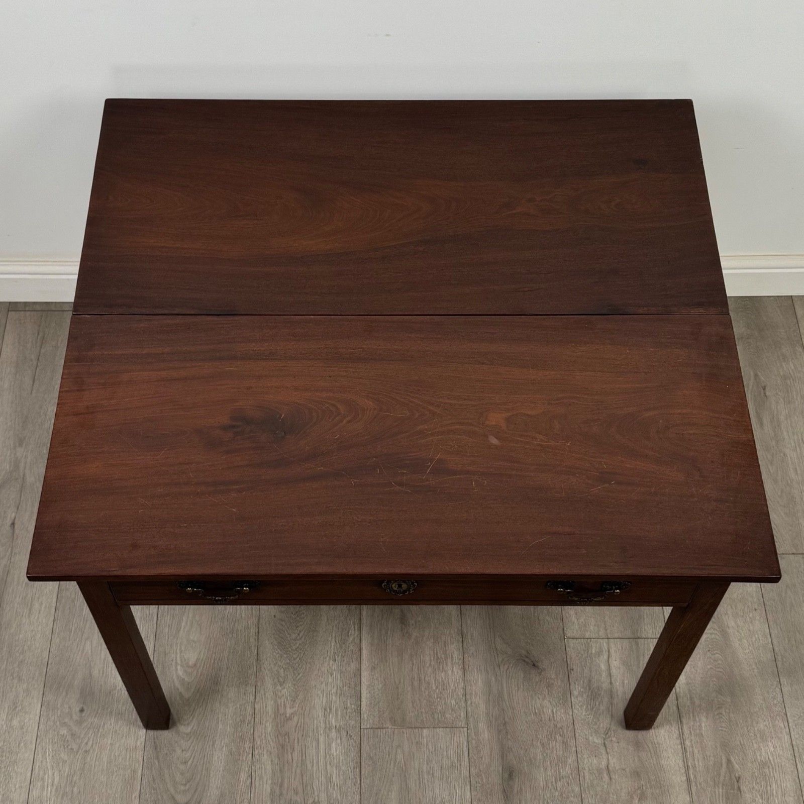 Furniture Antique 18th Century Georgian Writing Table In Mahogany ( Af 5679 ) photo