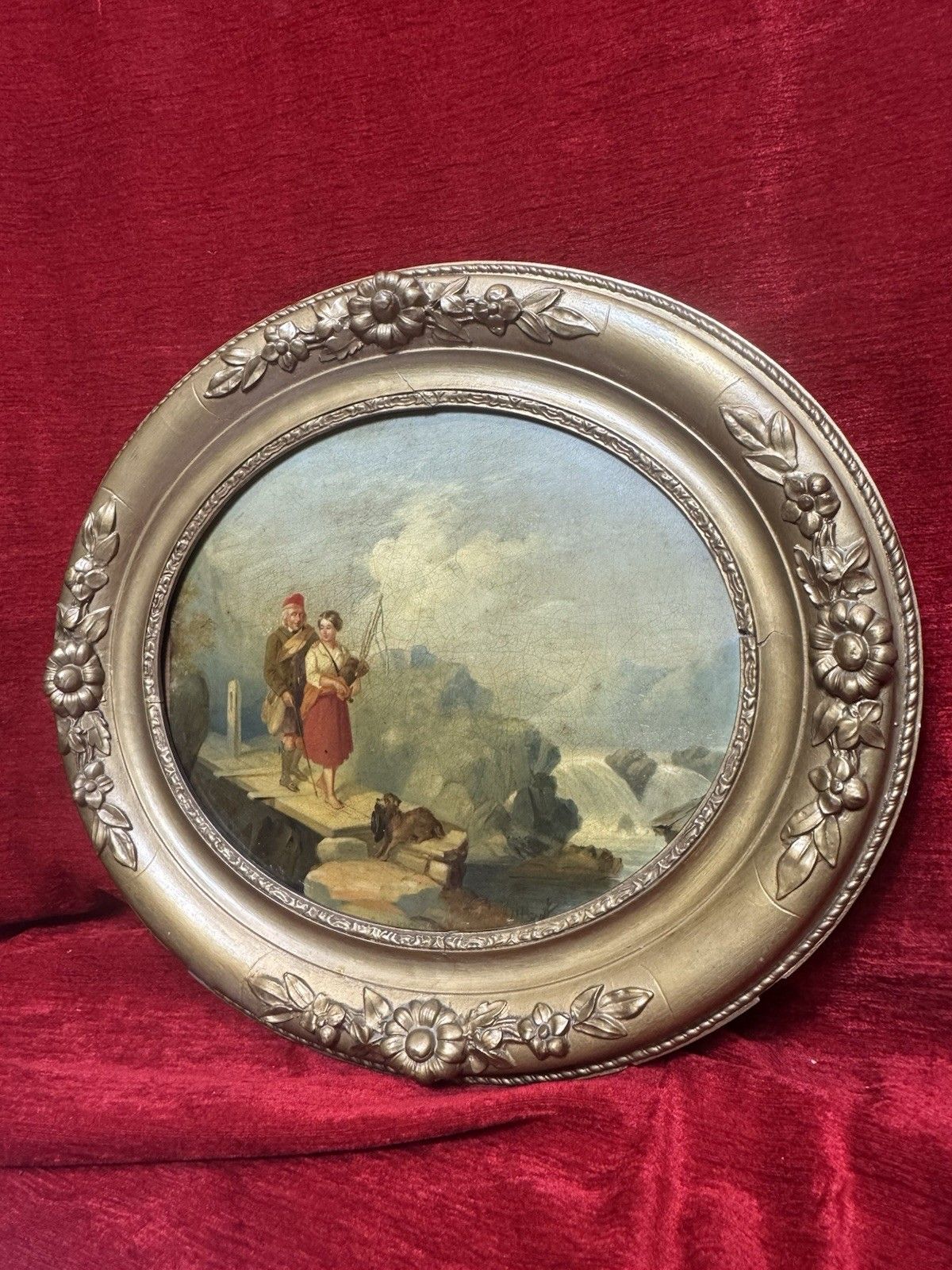 photo furniture 19th Century Scottish School Romantic Highlands Landscape Scene Painting Signed