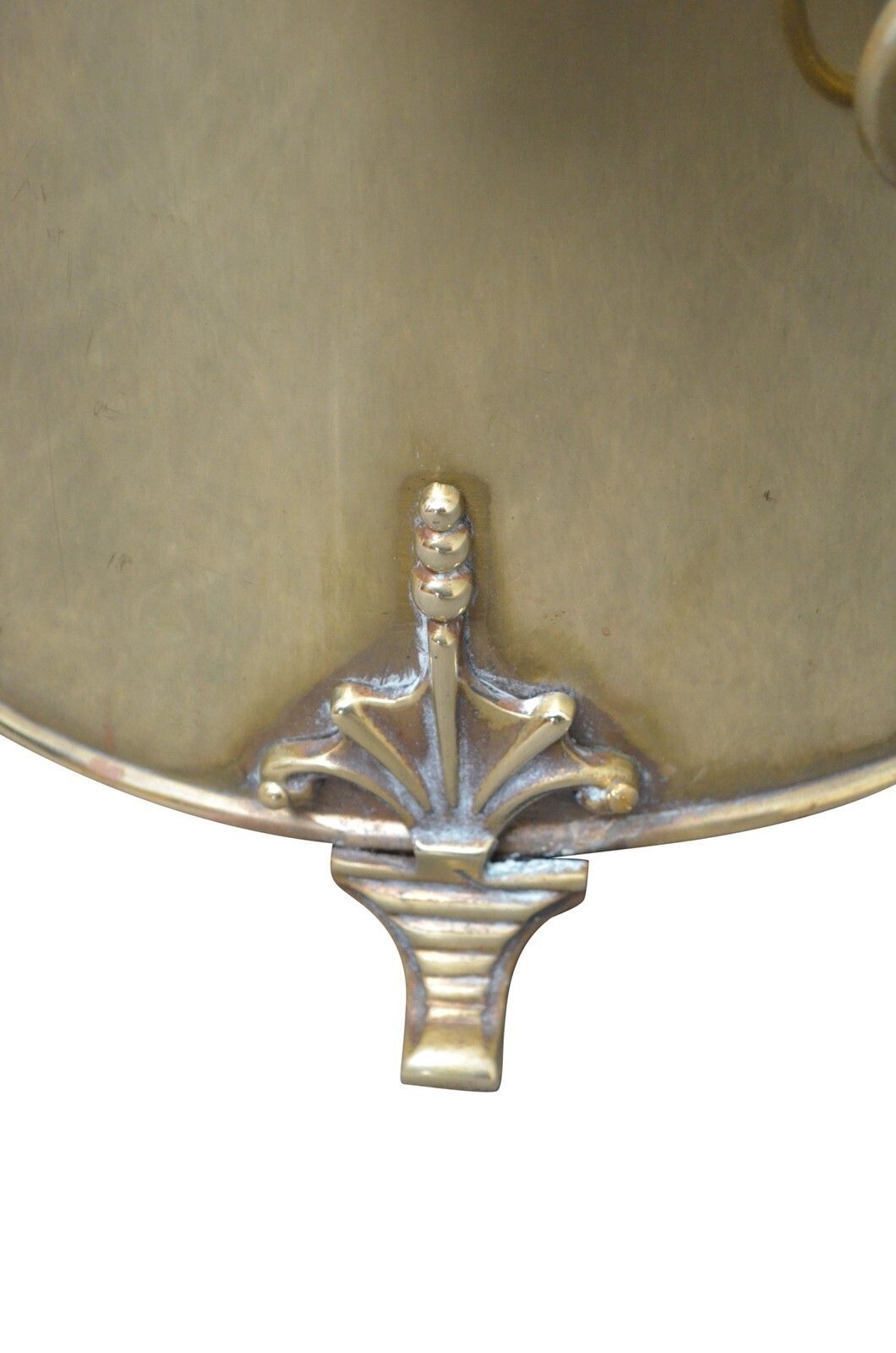 Edwardian Brass Coal Bucket Or Planter With A Liner photo 438.0
