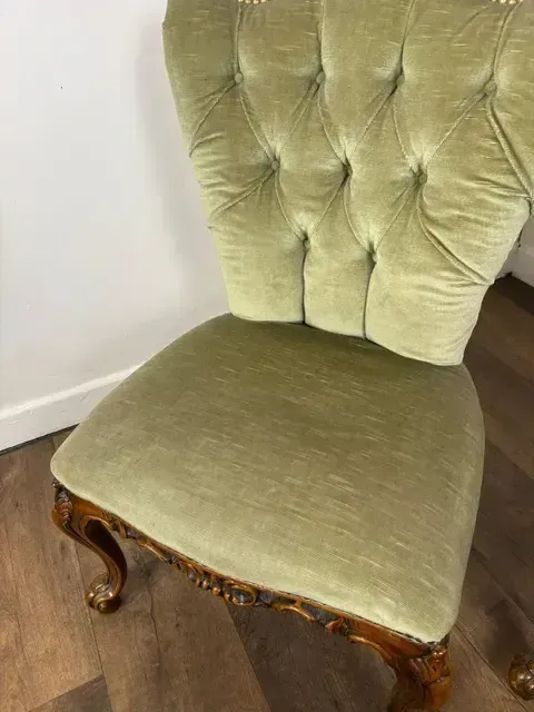 Pair Of Reproduction Upholstered Bedroom Chairs photo buy