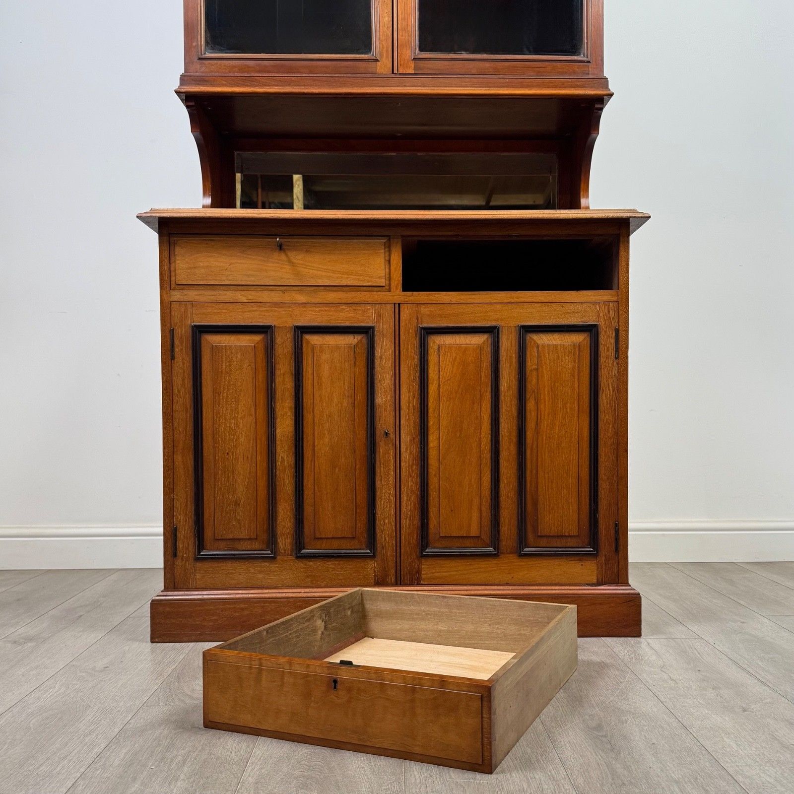 1250.0 Antique 20th Century Edwardian Bookcase In Walnut ( Af 5660 ) photo