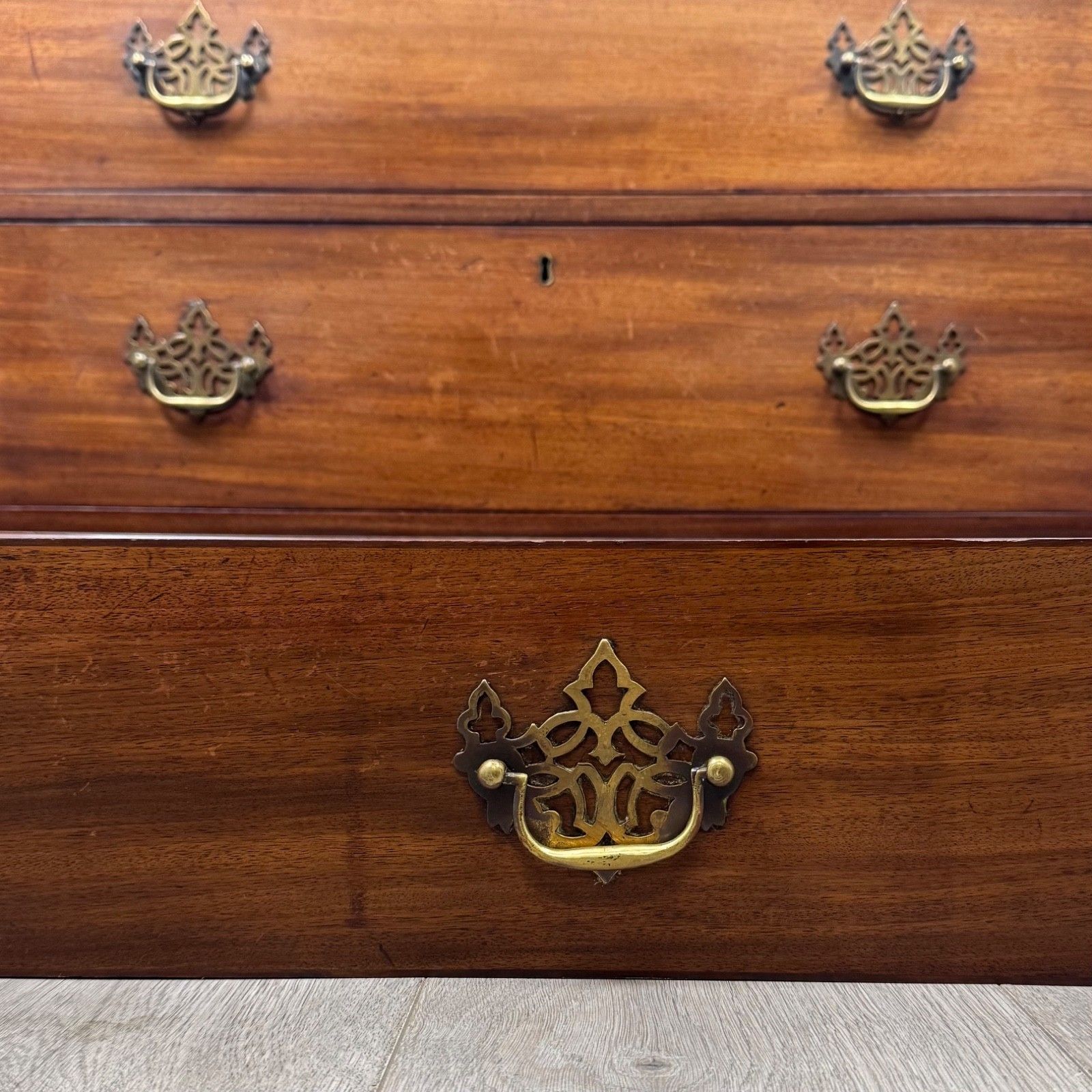 Furniture Antique 18th Century Georgian Chest Of Drawers In Mahogany ( Af 5656 ) photo