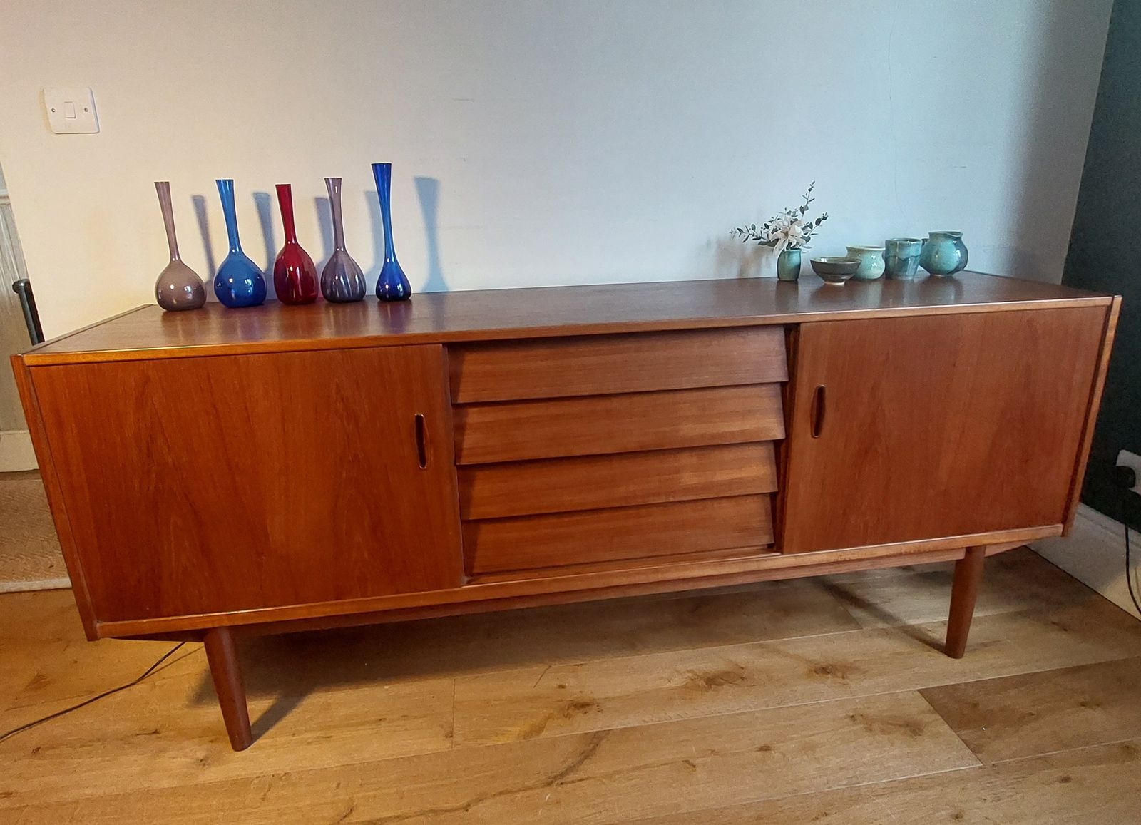 Mid Century Swedish Troeds Teak Trio Sideboard By Nils Jonsson
