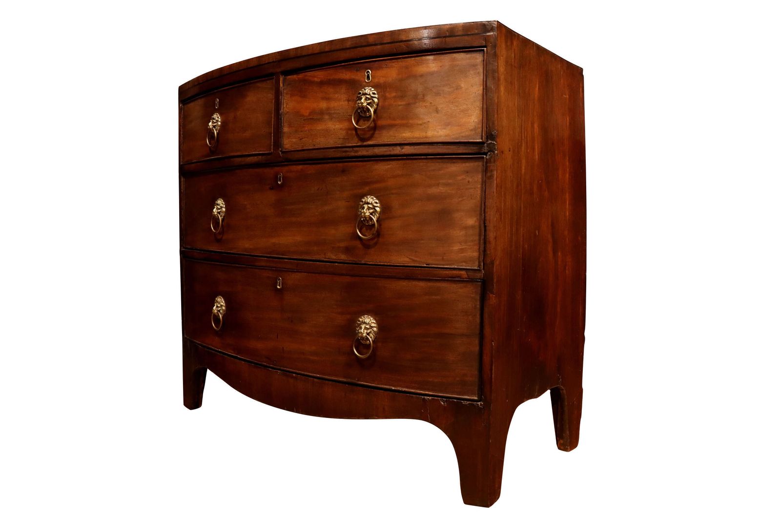 George III Bow Front Mahogany Chest Of Drawers, Circa 1800 photo Furniture
