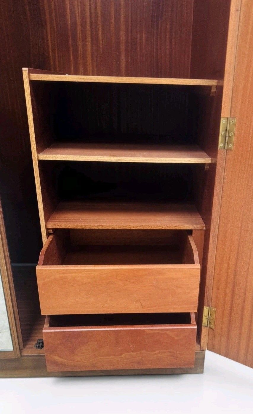 Uniflex Walnut Wardrobe Gentlemans Wardrobe Mid Century C1960s Very Stylish photo Furniture