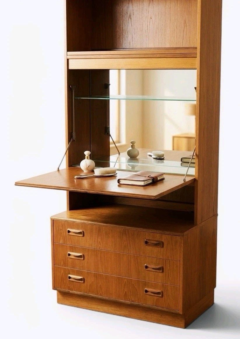 G Plan Fresco Teak Bookcase Chest Of Drawers Wall Unit Superior Quality Retro photo Furniture