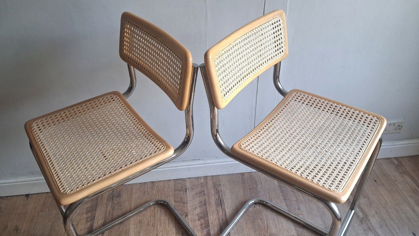 Pair Of Cesca Breuer Design Italian 1980's Beech Stools,Bar,/ Breakfast  Stools photo furniture