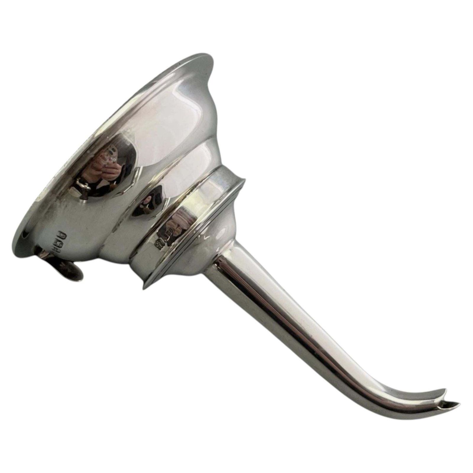 Exquisite Wine Funnel Antique Sterling Silver Hallmarked, Gilded Superb Quality