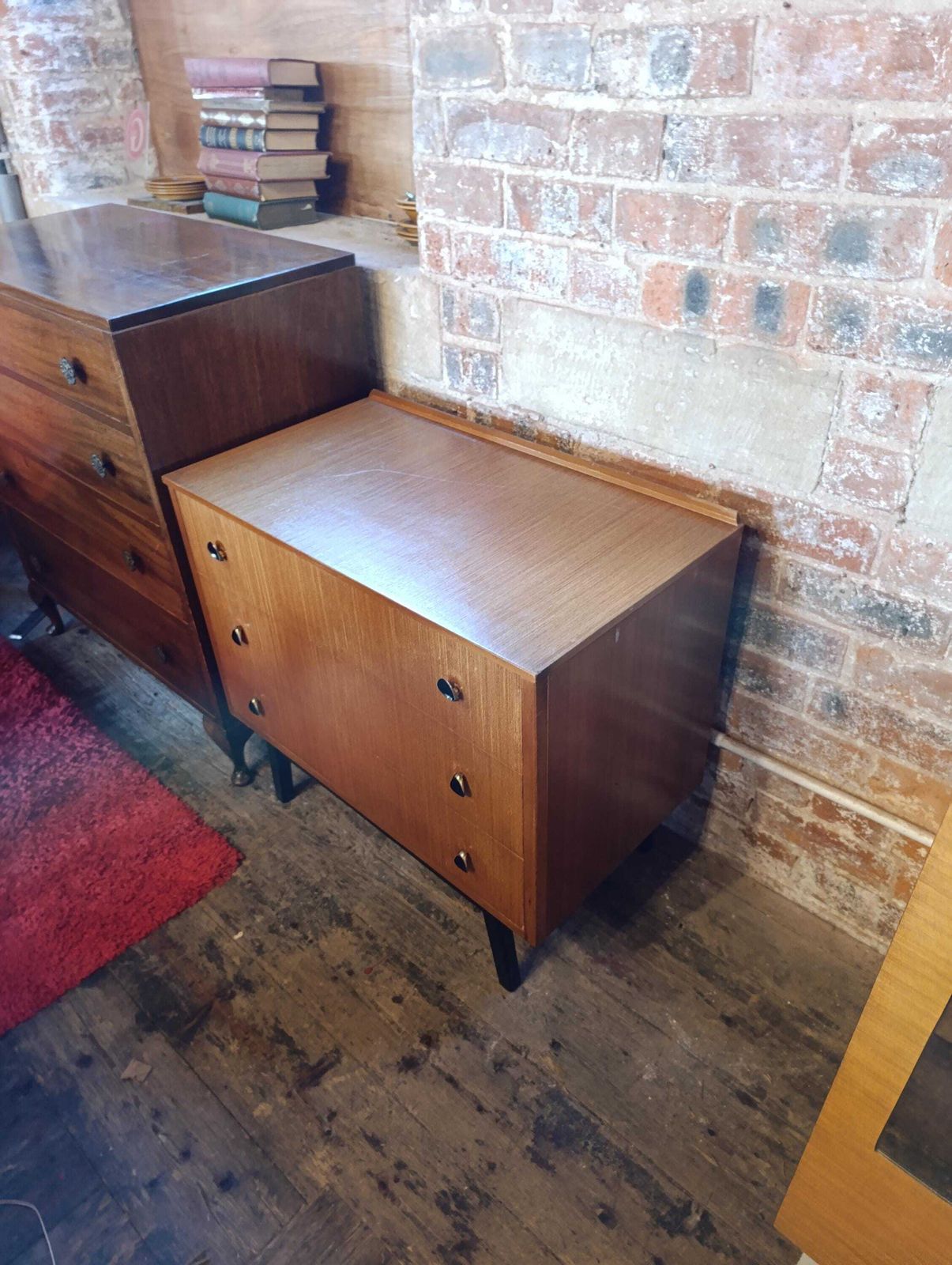Austinsuite Mid Century Teak Chest Of Drawers | 1960s British Modern With Teardrop Handles photo for sale