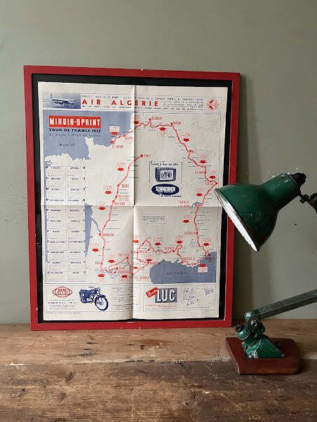 Tour De France Vintage Route Map 1955 Luc / Rene Gillet photo furniture