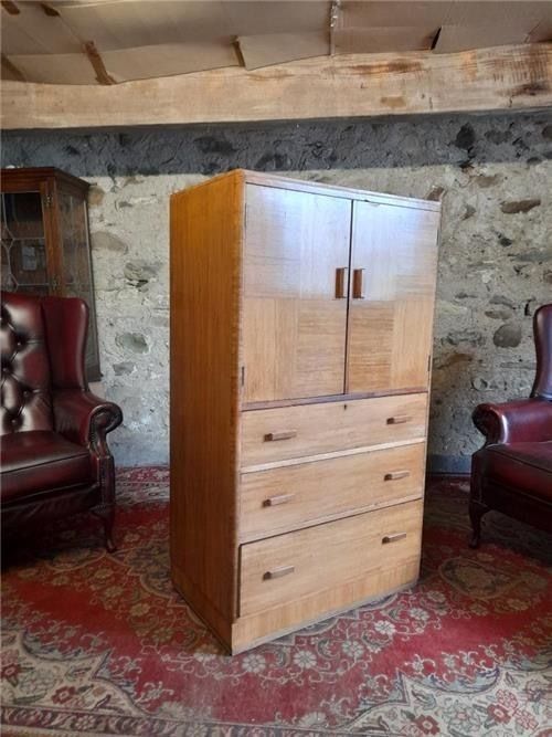 Vintage Art Deco Chest Of Drawers Tallboy. 0481 photo for sale