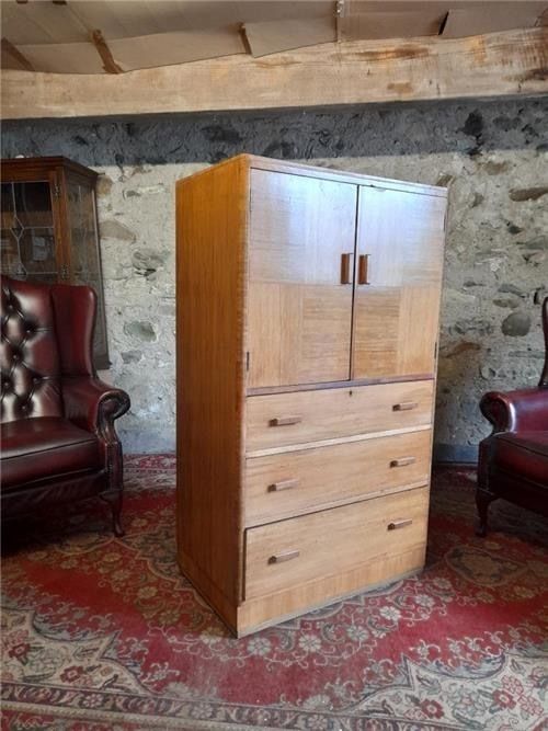 Vintage Art Deco Chest Of Drawers Tallboy. 0481 photo 350.0