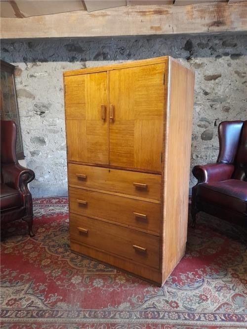 Vintage Art Deco Chest Of Drawers Tallboy. 0481 photo vinterior