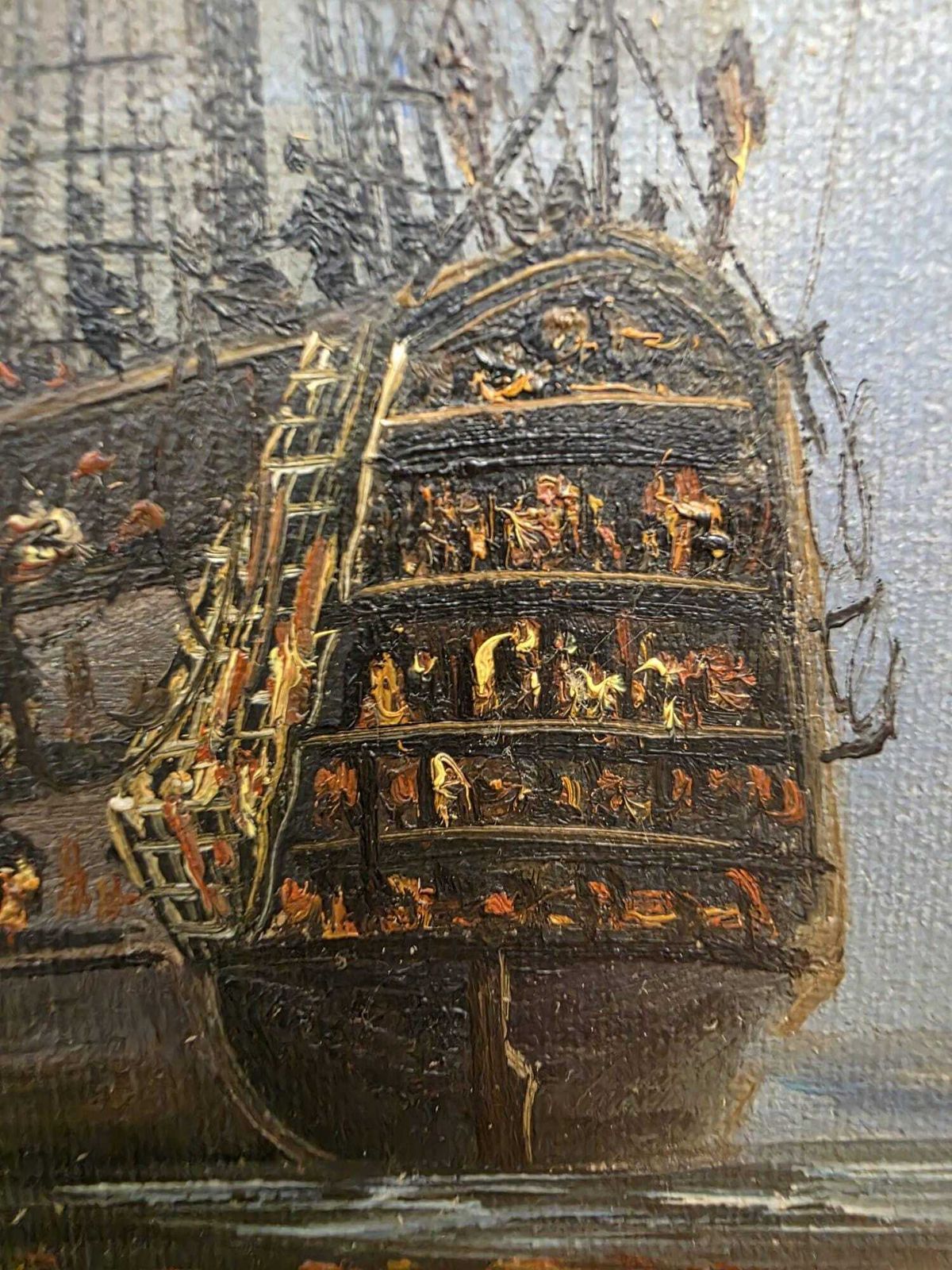 Vintage Oil Painting / Sailing Ship By Ambrose / Framed Maritime Artwork / C1970 photo buy