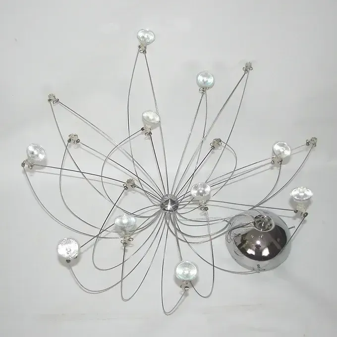 Verchroomde 'Spider' hanglamp, 16 lichtpunten, jaren 1980 photo buy