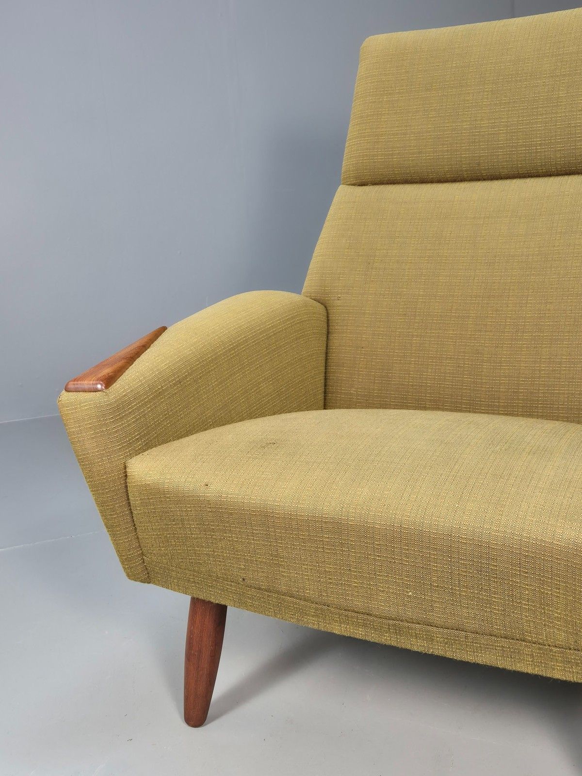 Vintage Mid Century Armchair Danish Original Green Teak Paws 1960s Retro Eb8483 photo 350.0