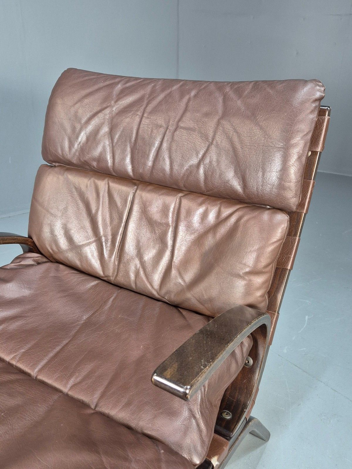 photo buy Vintage Mid Century Bentwood Danish Lounge Chair Farstup Retro 1970s Eb09913