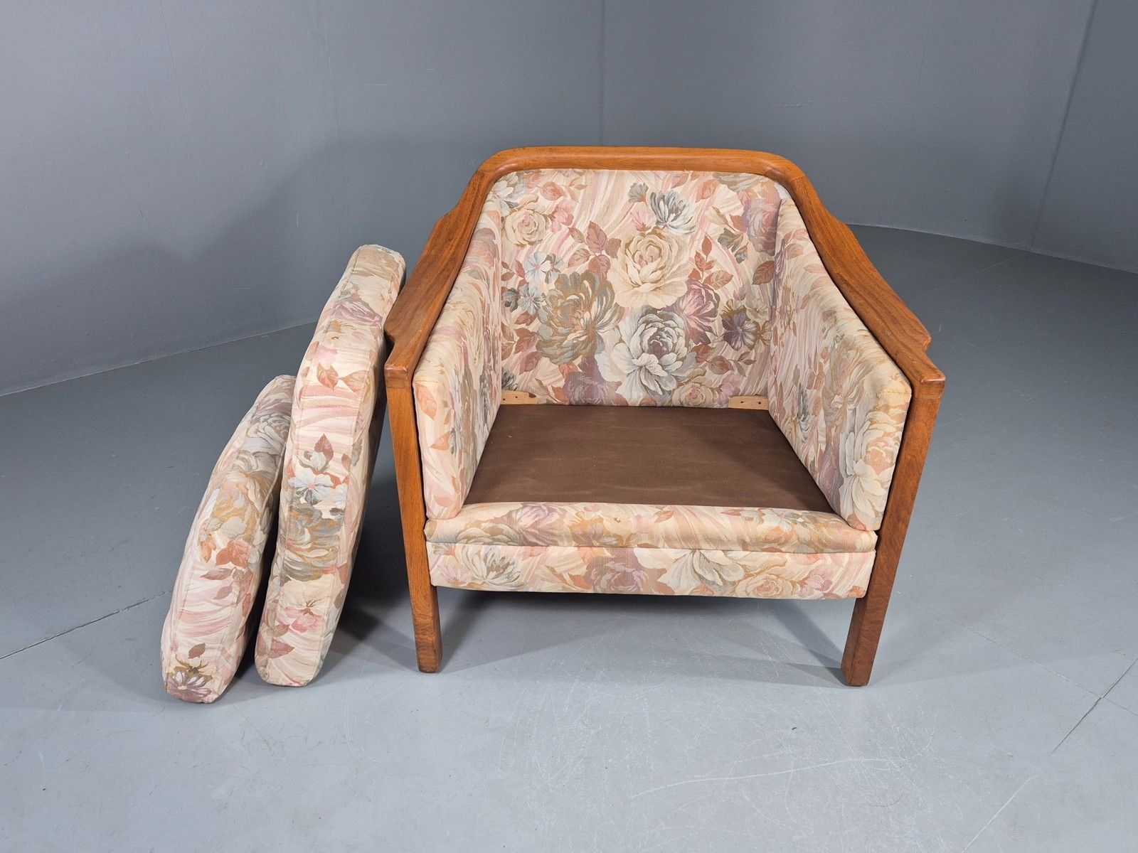 Vintage Mid Century Lounge Chair 1960 Swedish Brdr Andersen Retro Floral Eb11131 photo 375.0