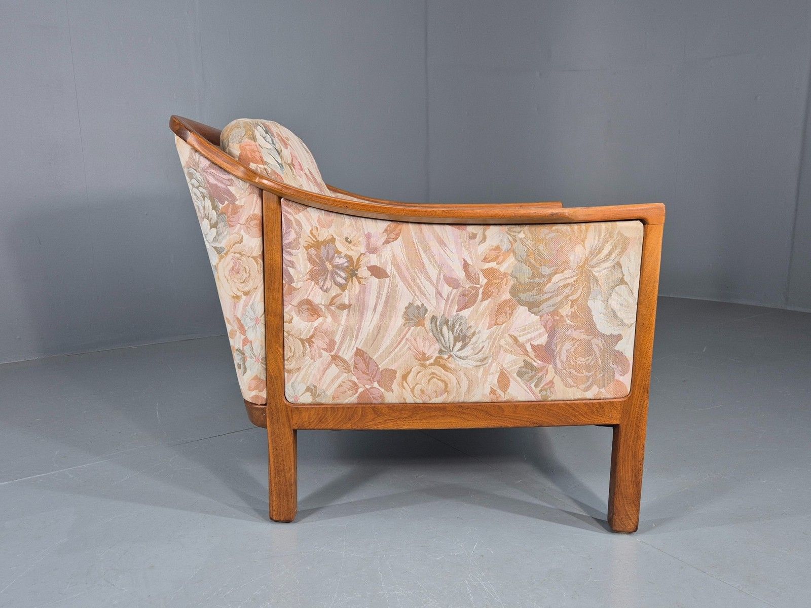 Vintage Mid Century Lounge Chair 1960 Swedish Brdr Andersen Retro Floral Eb11131 photo vintage