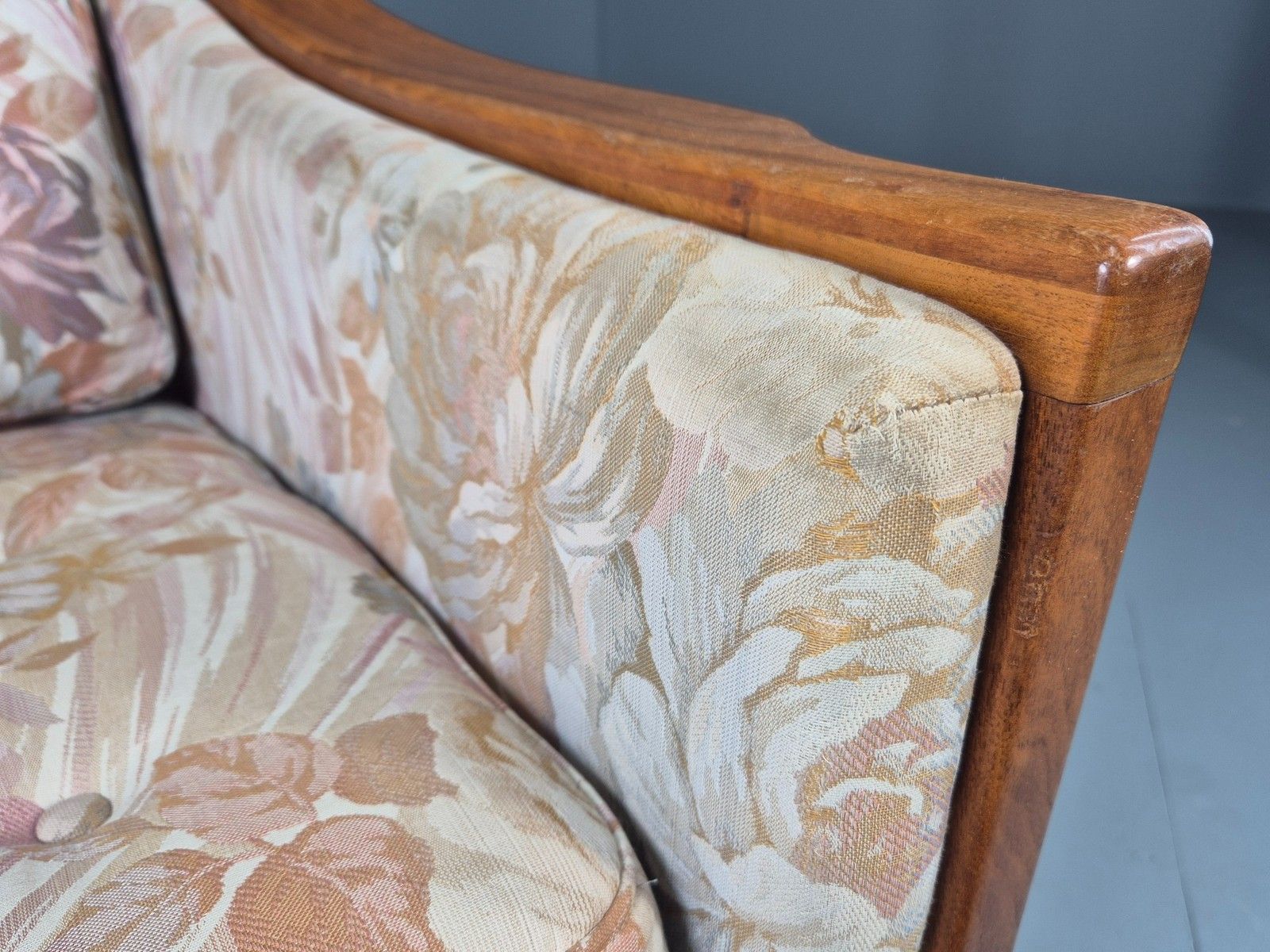photo buy Vintage Mid Century Lounge Chair 1960 Swedish Brdr Andersen Retro Floral Eb11131