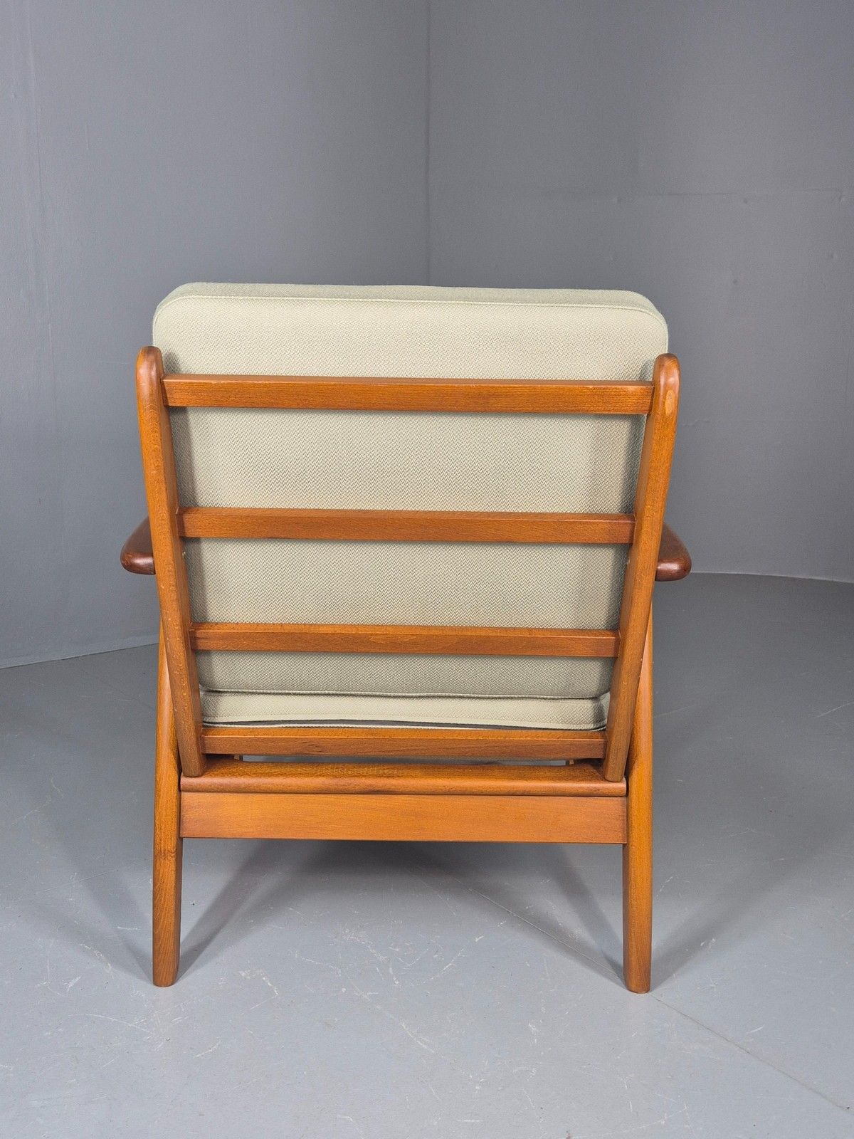 photo buy Vintage Mid Century Danish Lounge Chair Beech Frame 1970s Retro Eb11372