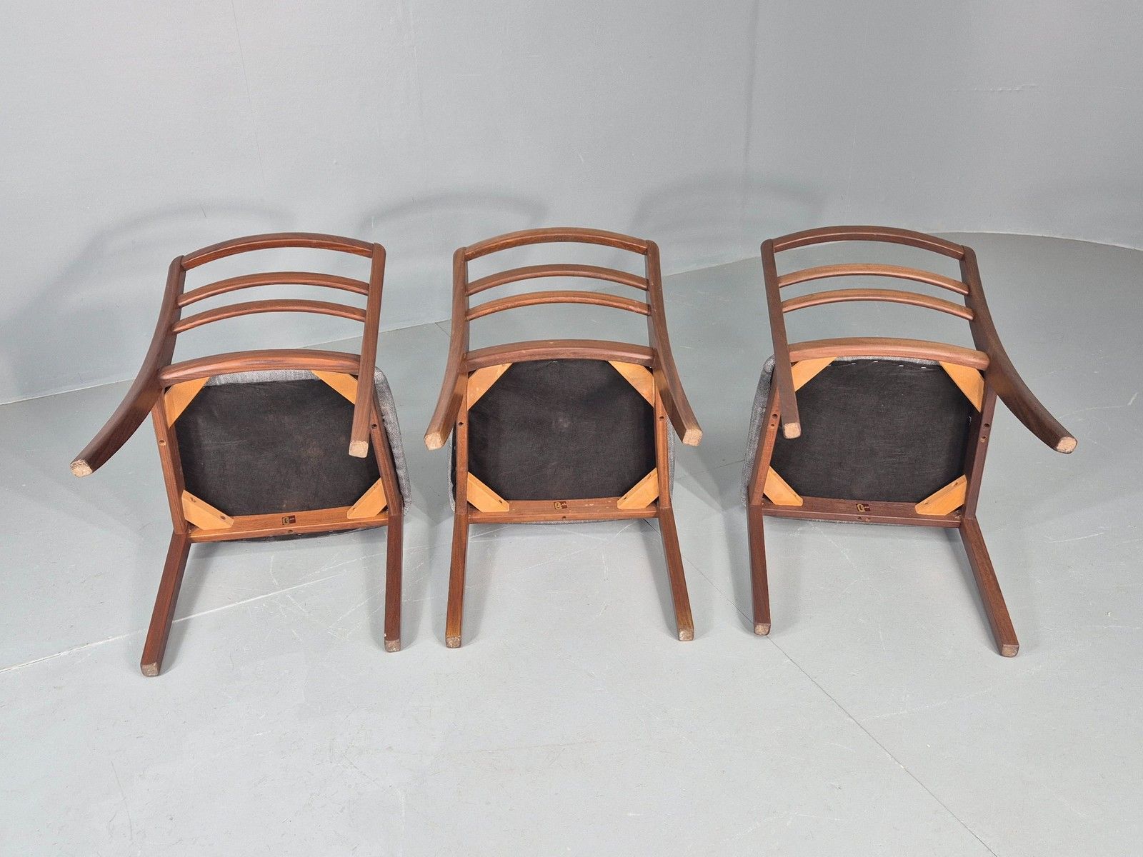 3 G Plan Dining Chairs Teak Frame New Upholstery 1980s Retro  Eb11760 photo vinterior