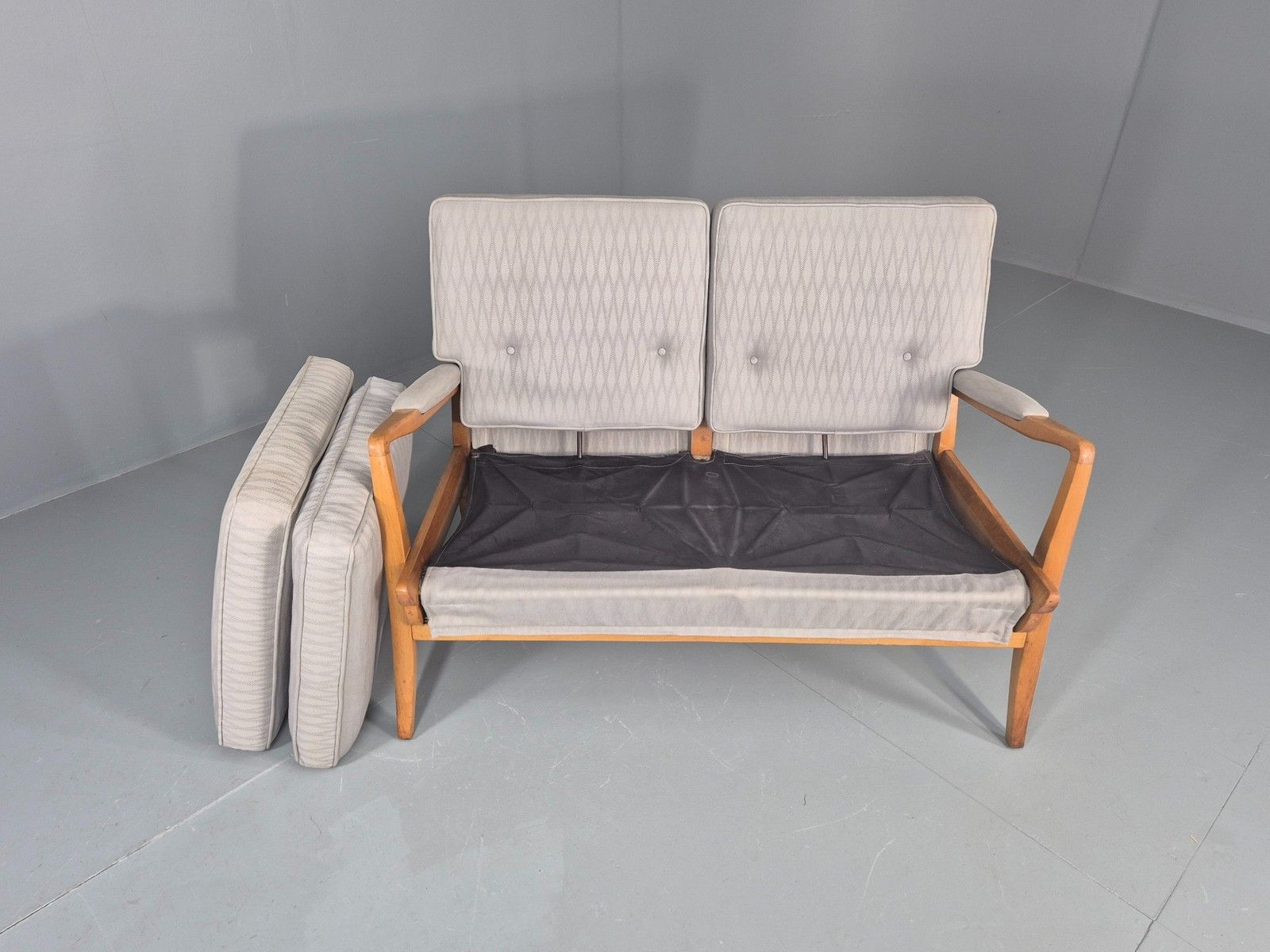 Vintage Cintique 2 Seater Sofa Mid Century 1950s Design Retro Eb11946 photo vintage