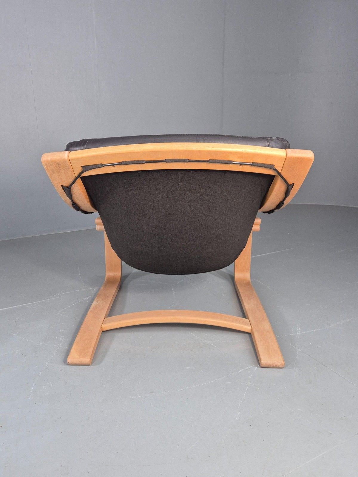 Vintage 1970s Lounge Chair Krokken By Fribytter Leather Bentwood Retro Eb11998 photo buy