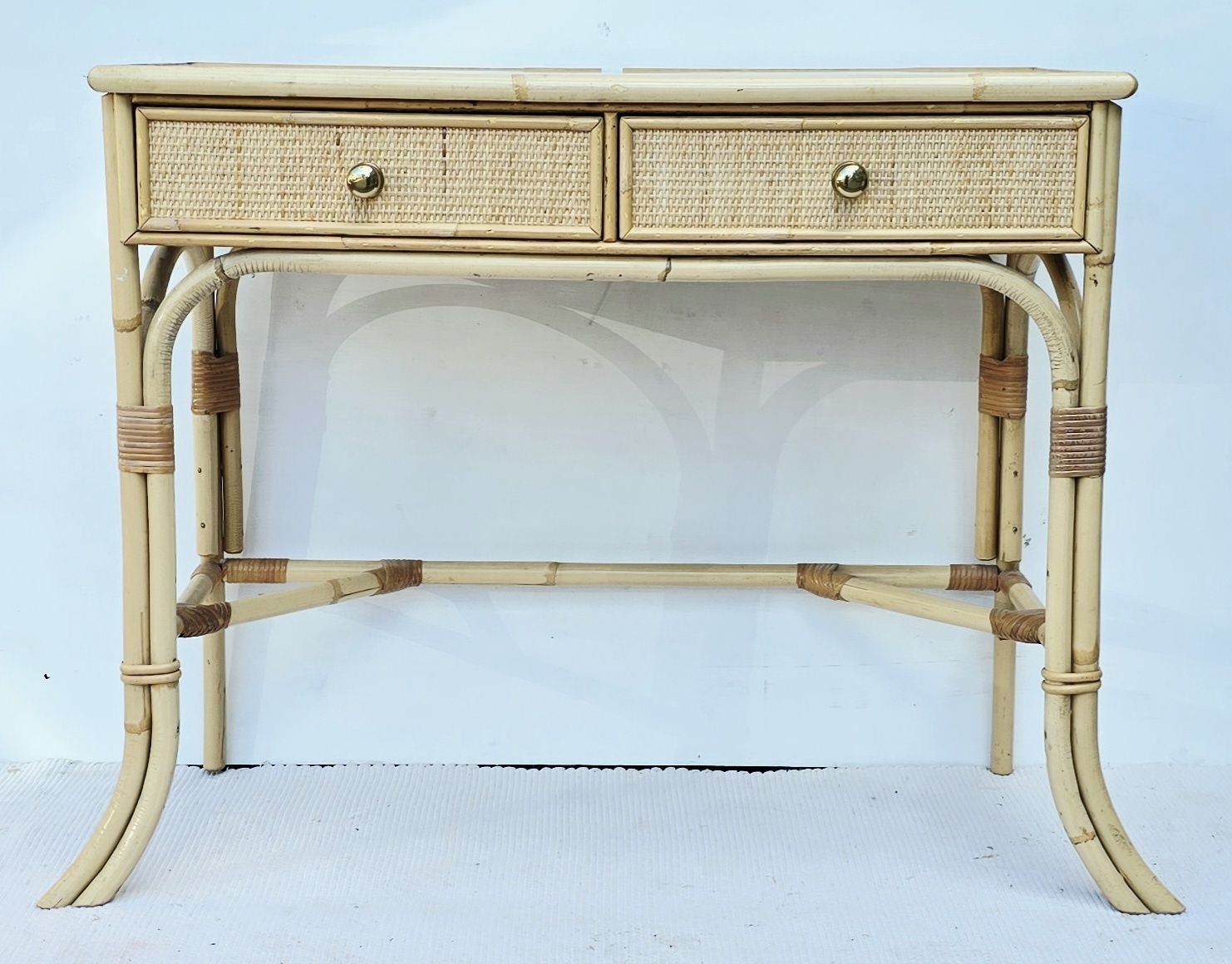 A Mid Century Angraves Bamboo Bedroom Set Including Dressing Table photo buy