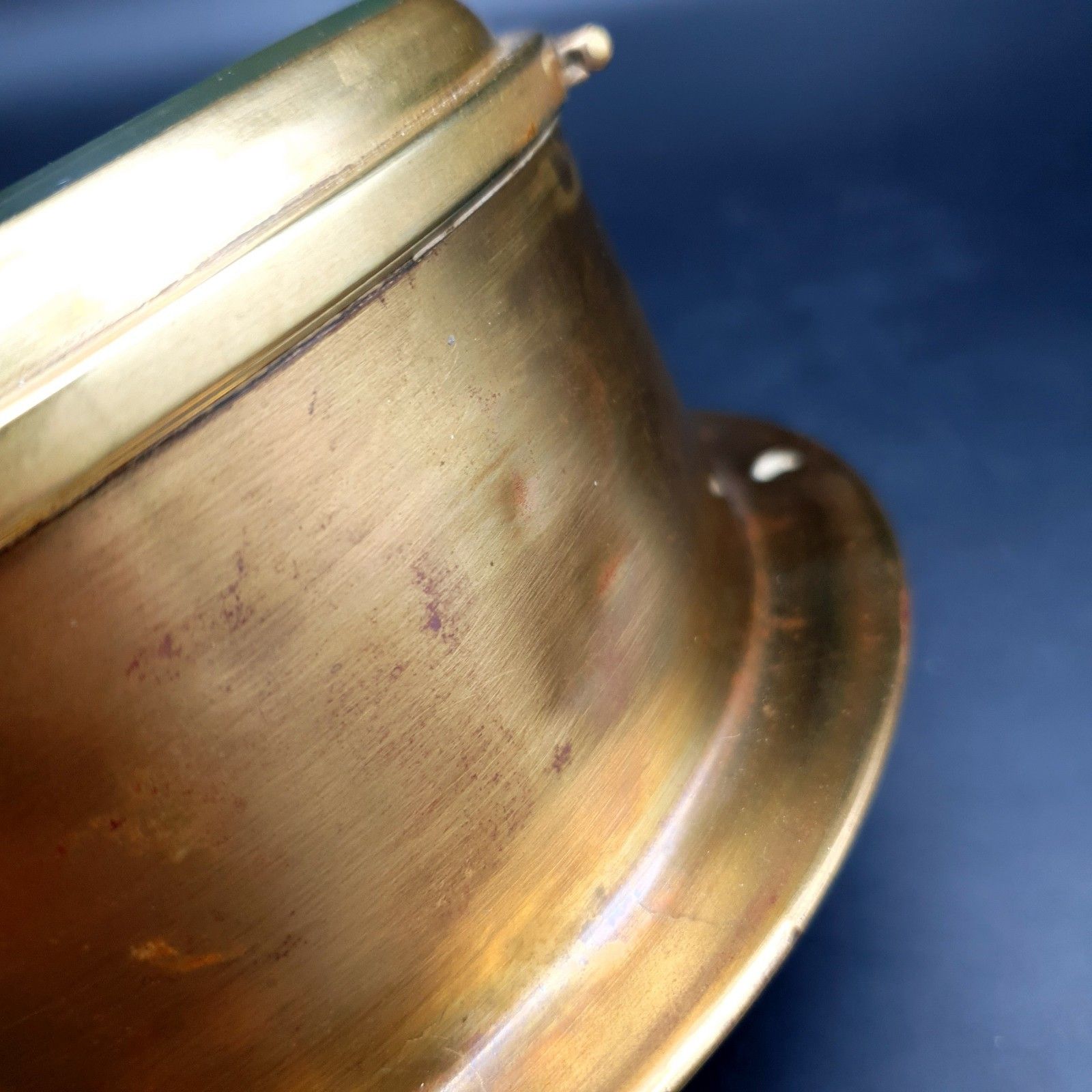 Woonaccessoires Antiek Empire Messing Scheepsbulkhead Klok & Sleutel Engeland Werkt Revisie Nodig photo