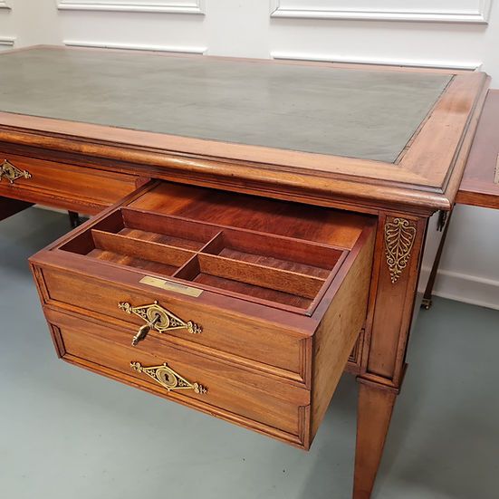 Large Empire Style Antique Desk C1920 Free Delivery Eng/Wales photo vinterior