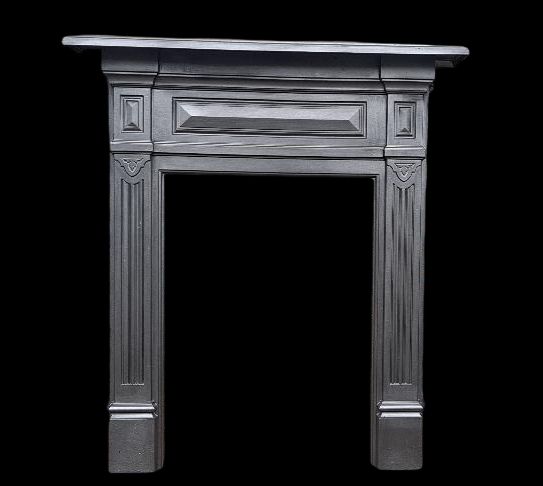 Original Antique Victorian Edwardian Cast Iron Fireplace Cast Iron Fire Surround
