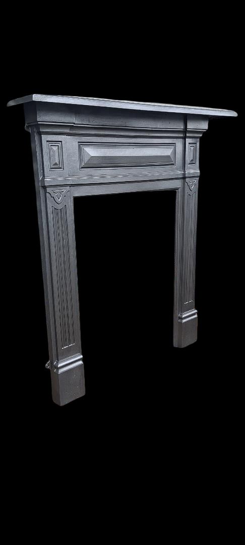Original Antique Victorian Edwardian Cast Iron Fireplace Cast Iron Fire Surround photo furniture