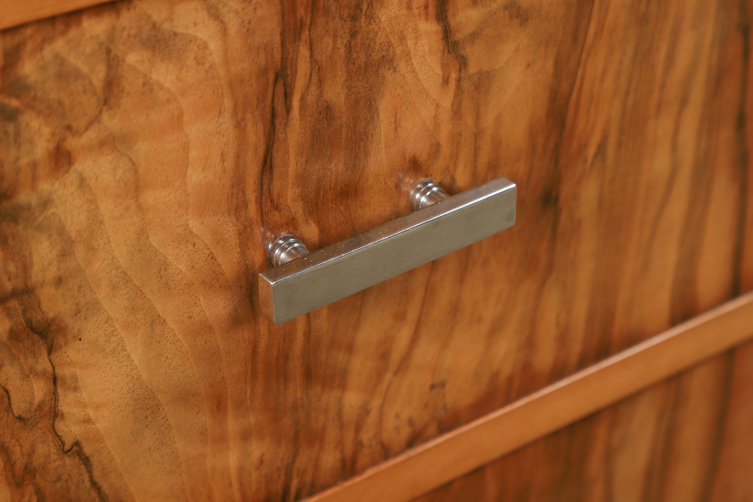 Small English Art Deco Walnut Two Door Tallboy (Circa 1930) photo vinterior