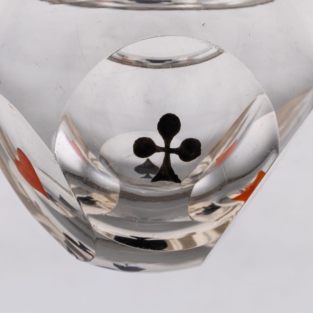 photo furniture Vintage 20th Century French Silver Mounted Cut Glass Dice Thrower