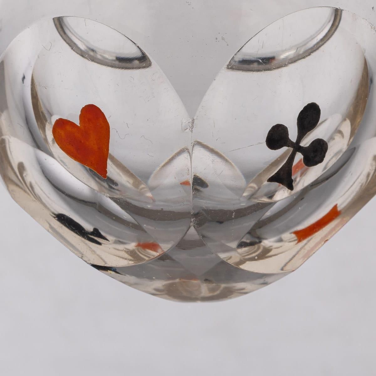 photo for sale Vintage 20th Century French Silver Mounted Cut Glass Dice Thrower