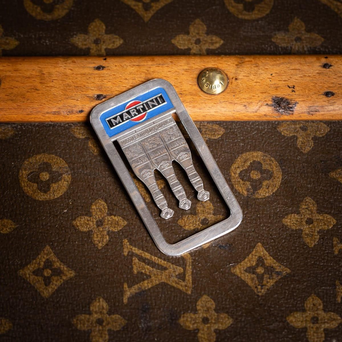Vintage 20th Century English Solid Silver & Enamel Martini Bookmark C.1985 photo furniture