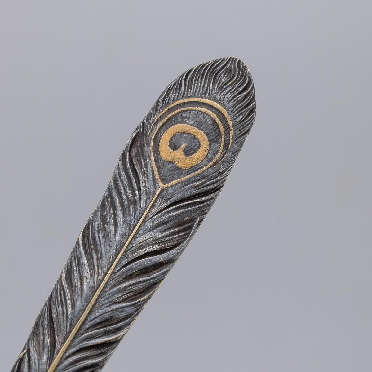 Antique 20th Century Silver Plate & Brass Peacock Letter Opener photo 1217.0