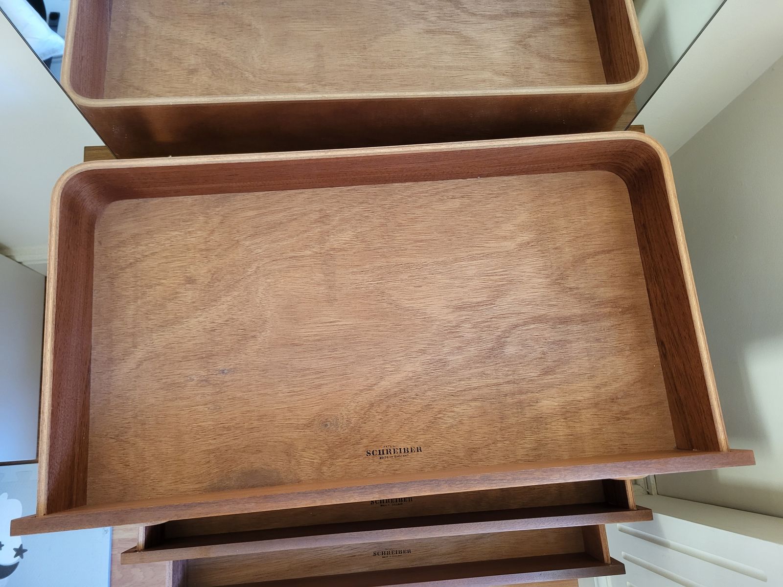 photo furniture Schreiber Mid Century Chest Of Drawers W/Removable Mirror And Rounded Drawers