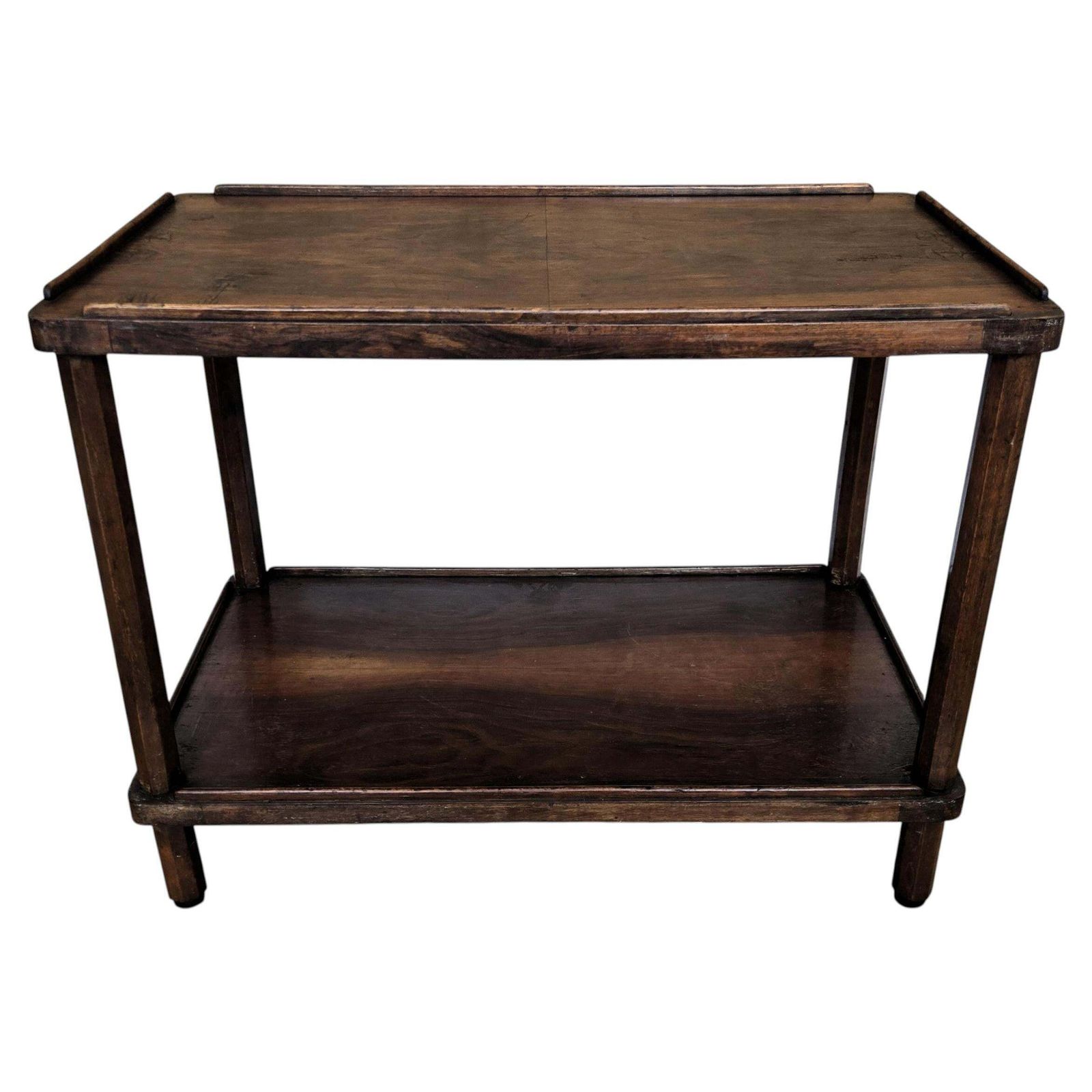 Italian 1940s Art Deco Mid Century Walnut Burl Dry Bar Cabinet Table