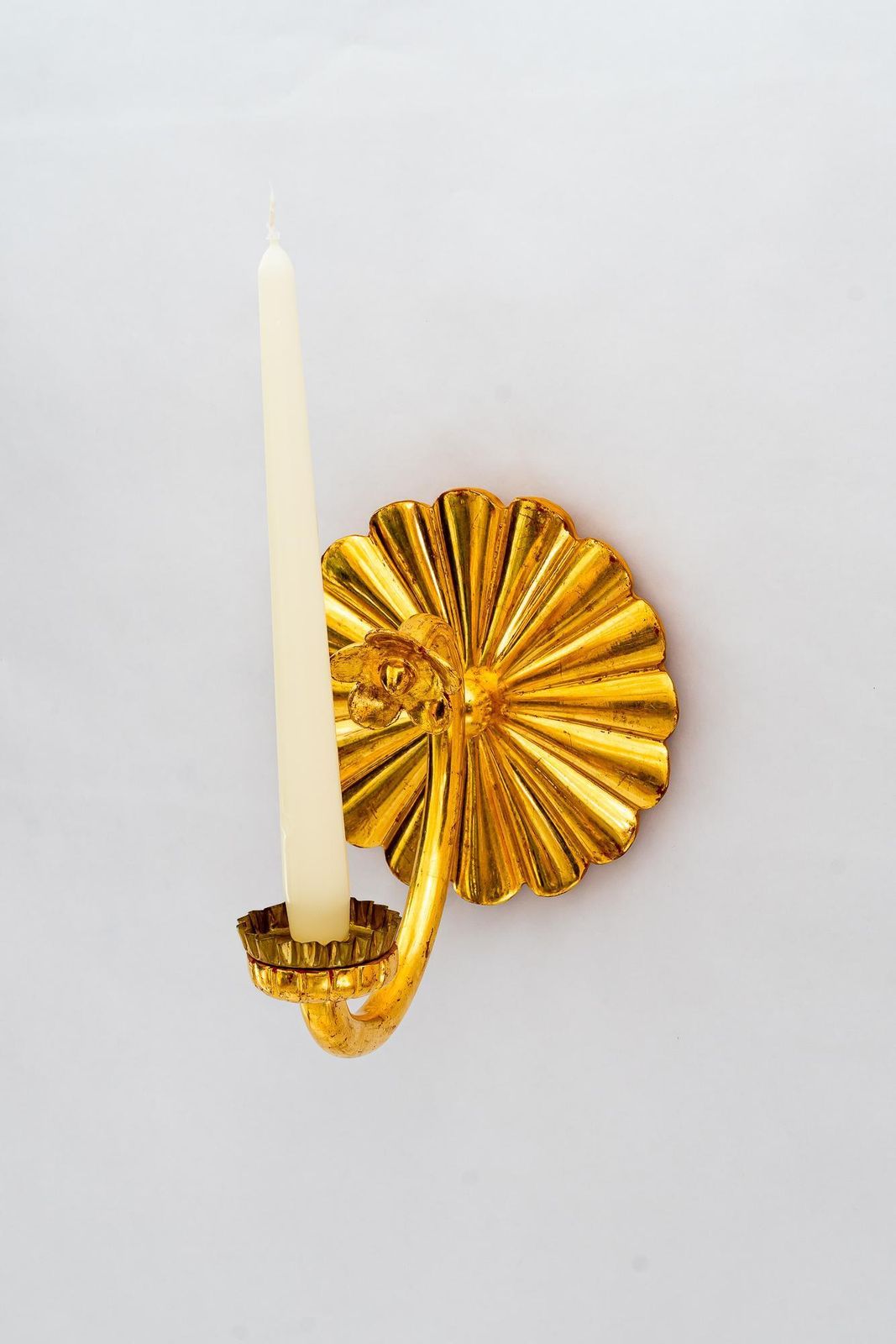 Art Deco Carved And Gilted Art Deco Wood Wall Candle Holder Around 1920s photo Home Decor