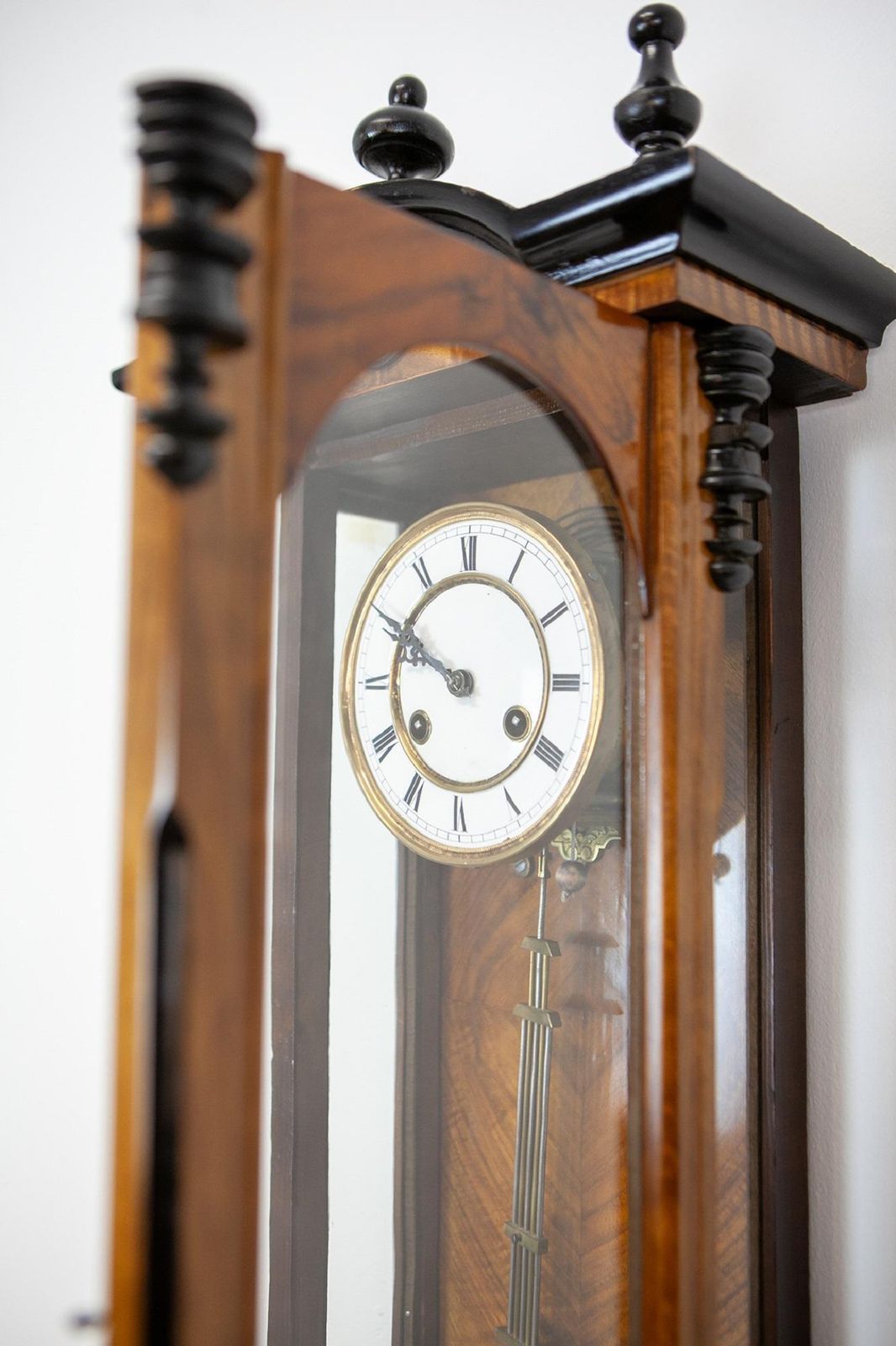 Antique Viennese Wall Clock In Fruit Wood Case, Late 19th Century photo 1271.0