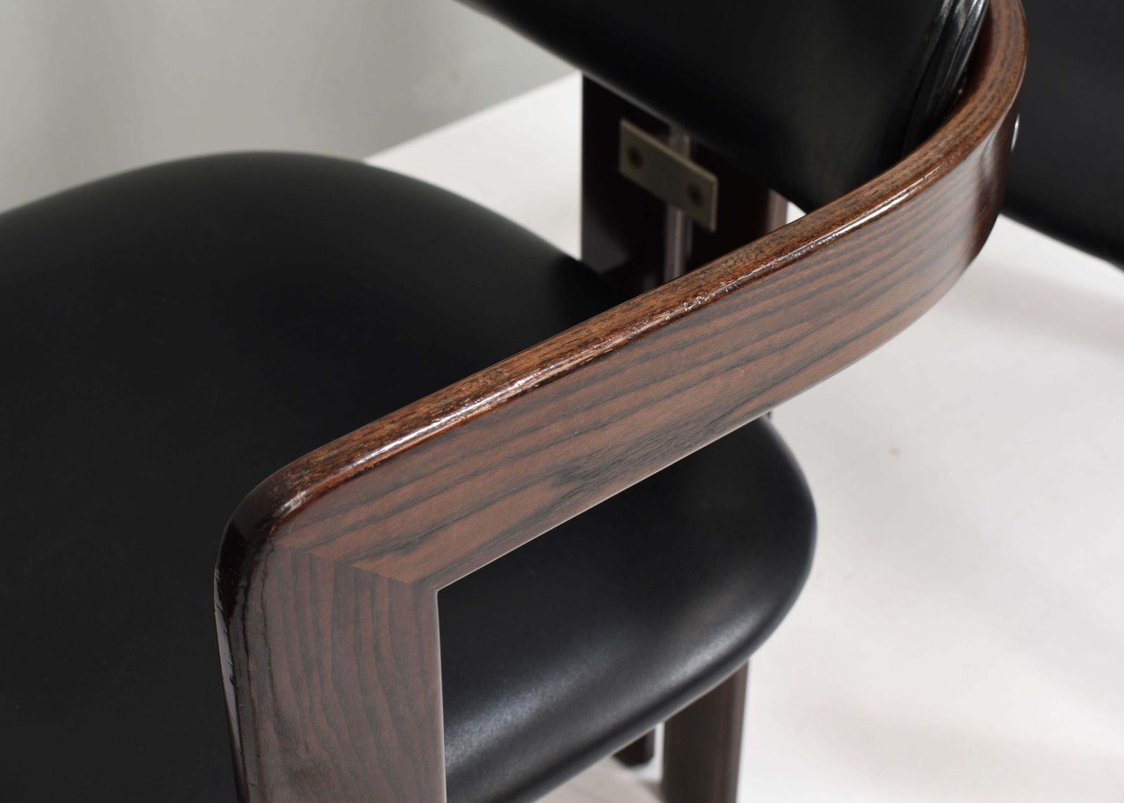 photo buy Pamplona Chairs By Augusto Savini In Black Leather   Italy, 1965, Set Of 3