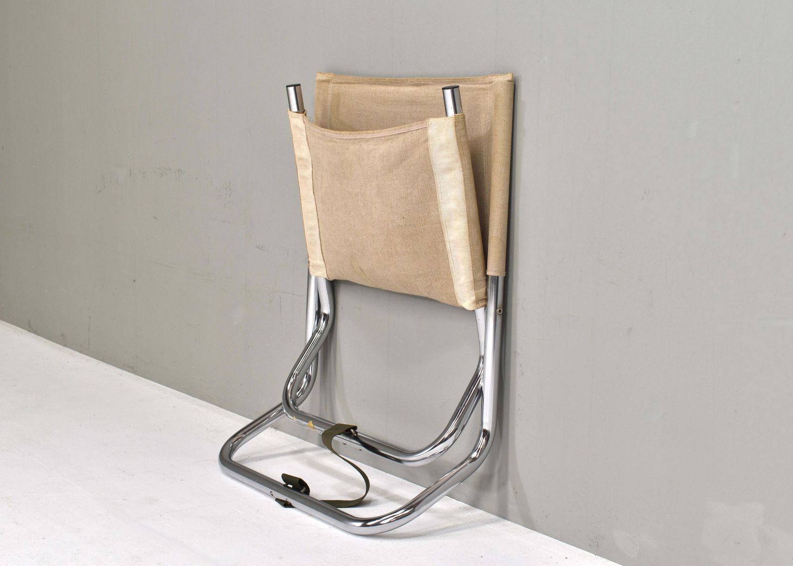 Folding Chair By Or In The Style Of Börje Johanson In Canvas, Scandinavia 1970's photo furniture